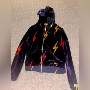 XS Aviator nation black velvet lightning hoodie (no longer sold)